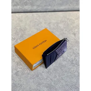 LV M81432 Louis Vuitton Coin Card Holder Other Leathers Blue