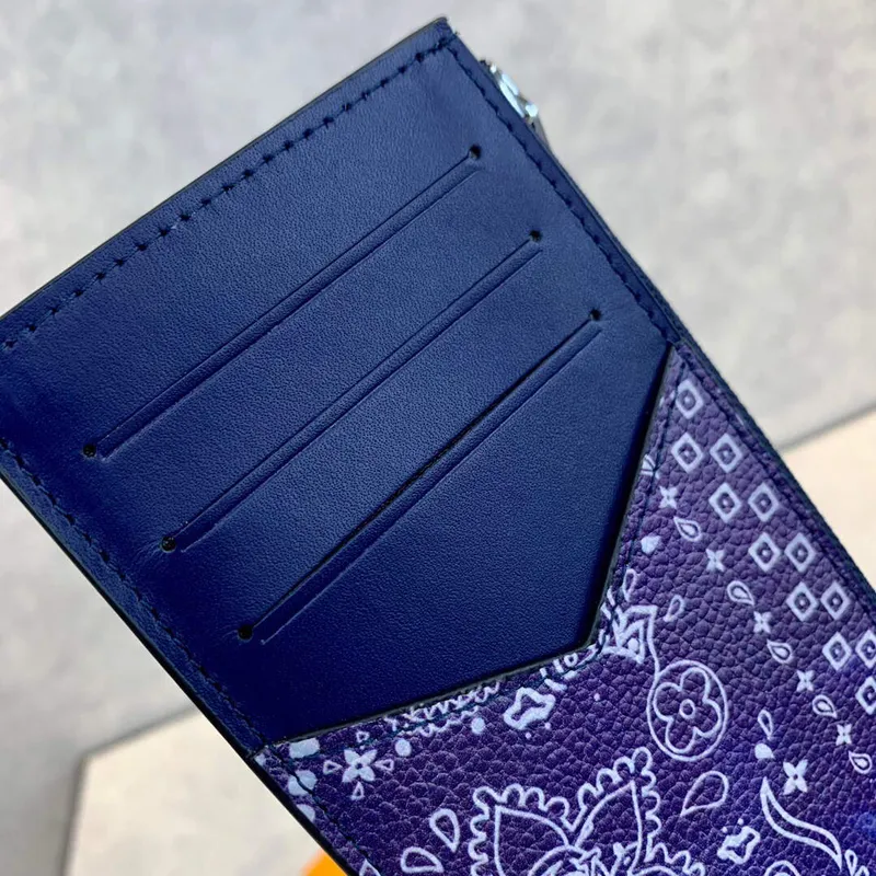 LV M81432 Louis Vuitton Coin Card Holder Other Leathers Blue