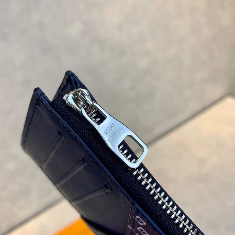 LV M81432 Louis Vuitton Coin Card Holder Other Leathers Blue