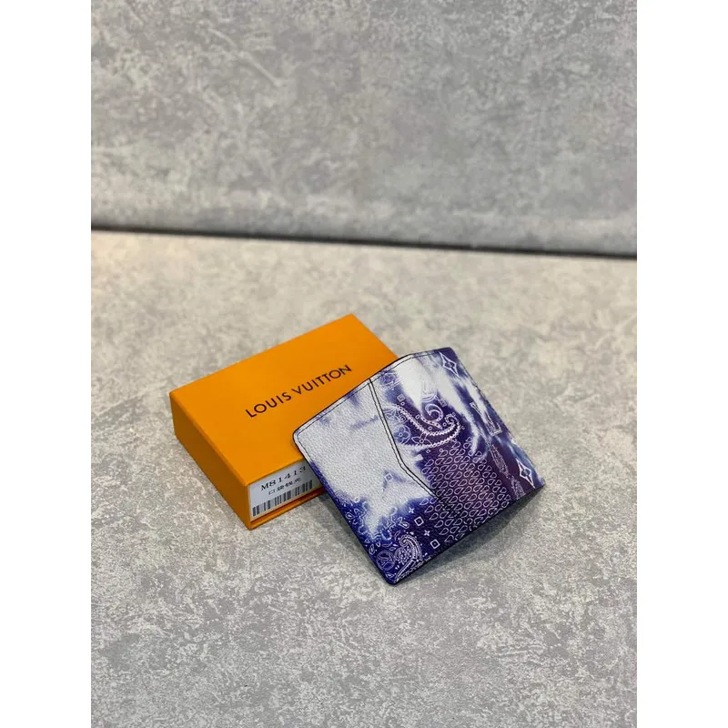 LV M81413 Louis Vuitton Pocket Organizer Other Leathers Blue