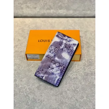 LV M81405 Louis Vuitton Brazza Wallet other leathers Blue