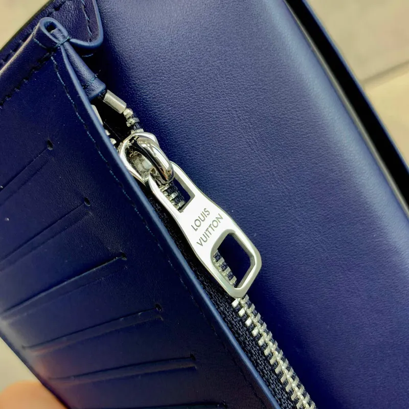 LV M81405 Louis Vuitton Brazza Wallet other leathers Blue