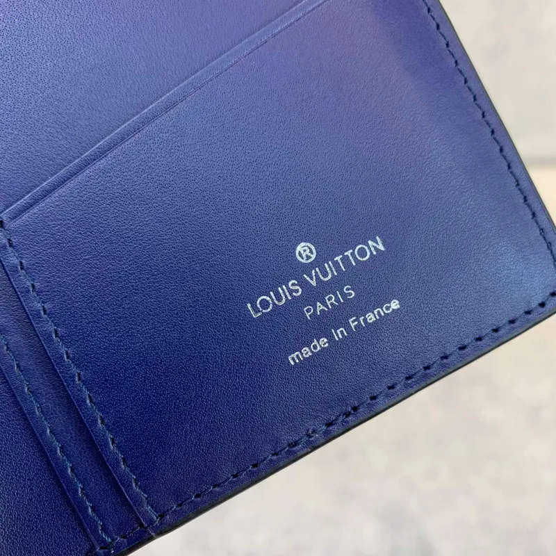 LV M81405 Louis Vuitton Brazza Wallet other leathers Blue