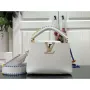 LV M57671 Louis Vuitton Capucines MM Handbag White