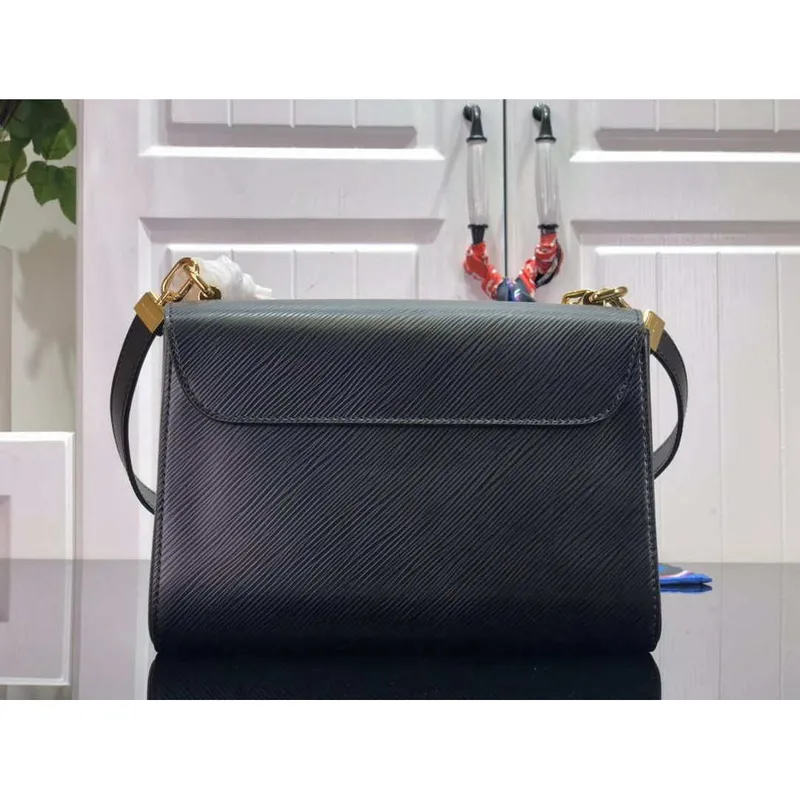 LV M59402 Louis Vuitton Twist MM Epi Grained Leather Black