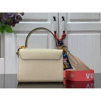 LV M59687 Louis Vuitton Twist PM Epi leather Handbag Quartz White