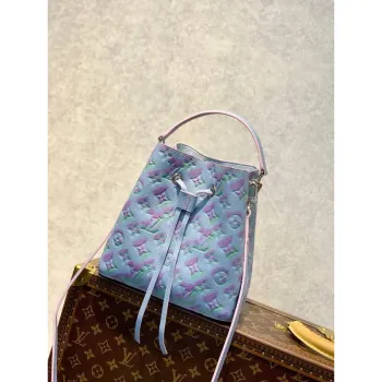 LV M46174 Louis Vuitton NéONOé BB Bucket Bag Blue