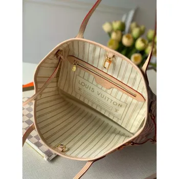 Louis Vuitton LV N41362 Neverfull PM Damier Azur Beige