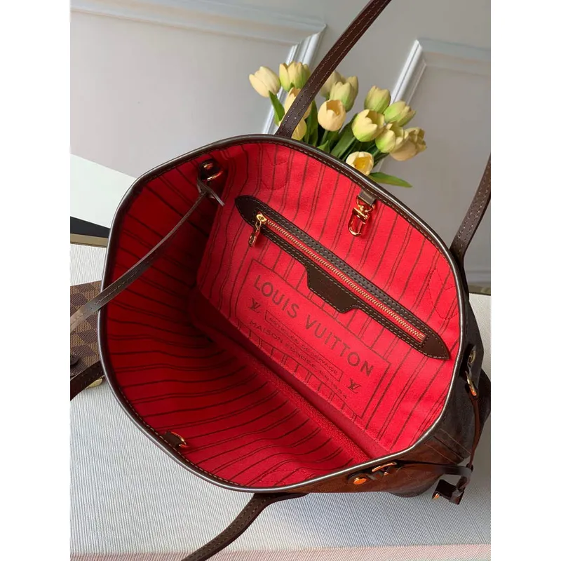 Louis Vuitton LV N41359 Neverfull PM Damier Ebene coated canvas