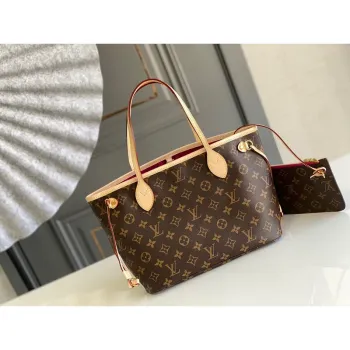 Louis Vuitton LV M41245 Neverfull PM Monogram Canvas Plum