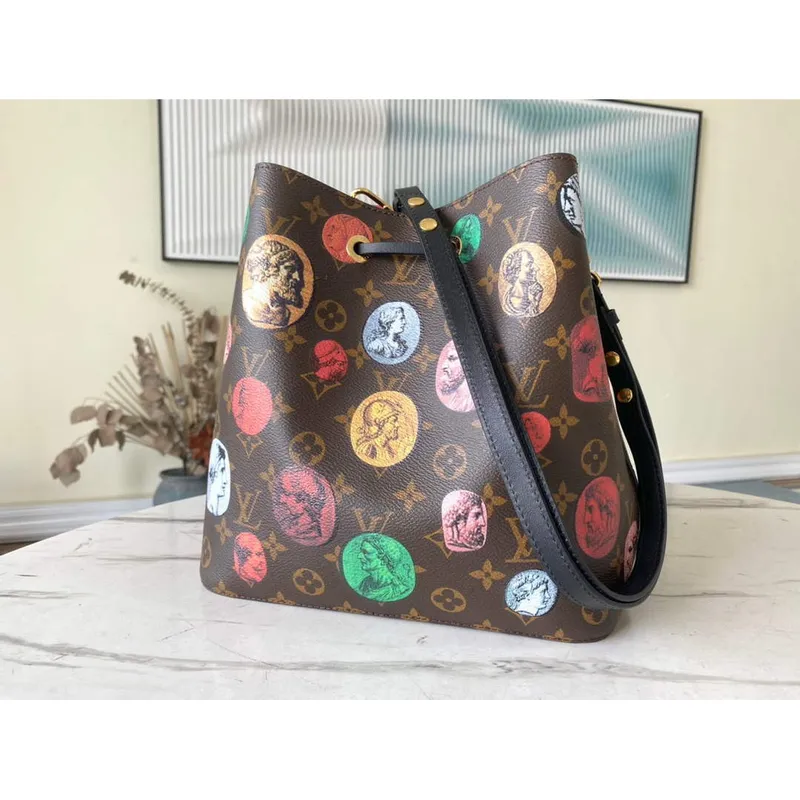 LV M45956 Louis Vuitton NéONOé MM Bag Monogram Cameo printed canvas