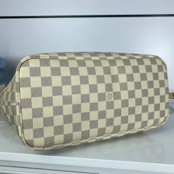 Louis Vuitton LV N41361 Neverfull MM Damier Azur Beige