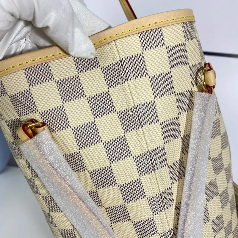 Louis Vuitton LV N41361 Neverfull MM Damier Azur Beige