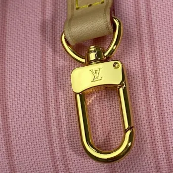 Louis Vuitton LV N41361 Neverfull MM Damier Azur Rose Ballerine Pink