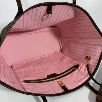 Louis Vuitton LV N41603 Neverfull MM Damier Ebene Rose Ballerine Pink