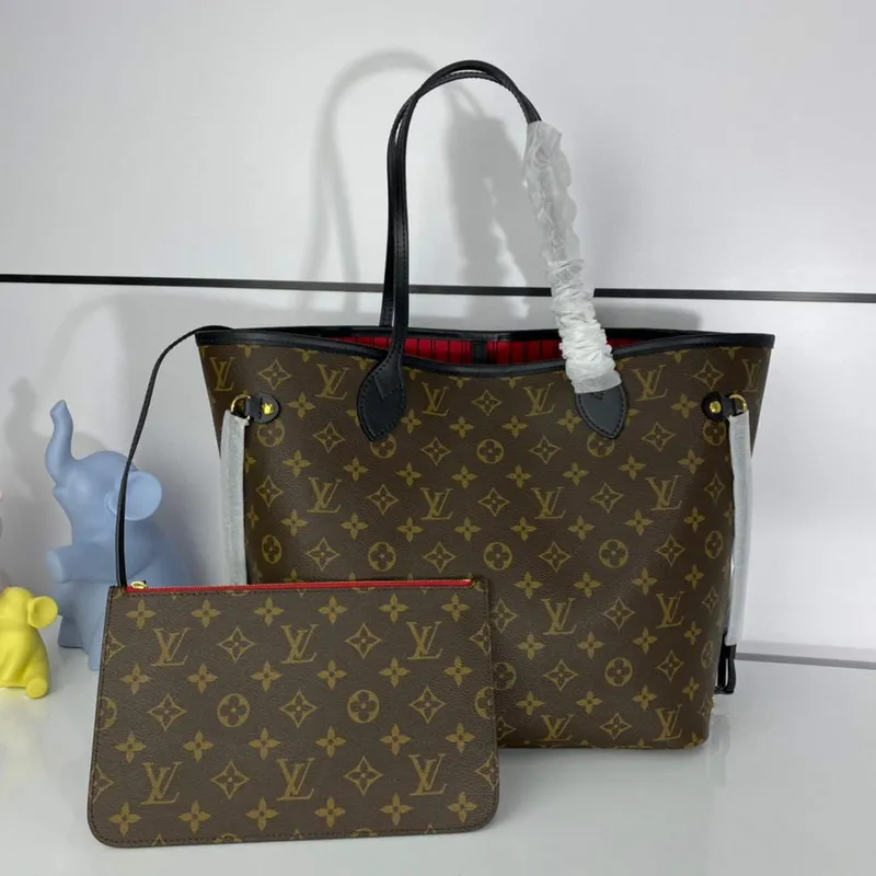 Louis Vuitton LV M41176 Neverfull MM Monogram Canvas Black