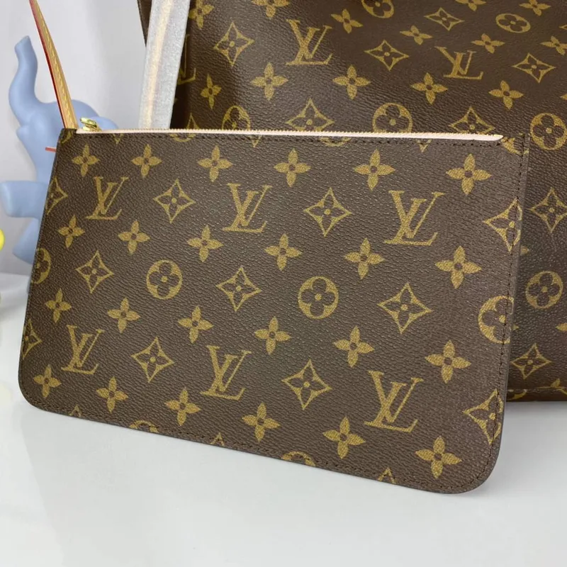 Louis Vuitton LV M50366 Neverfull MM Monogram Canvas Cerise Pink