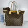 Louis Vuitton LV M40997 Neverfull MM Monogram Canvas Cerise Yellow