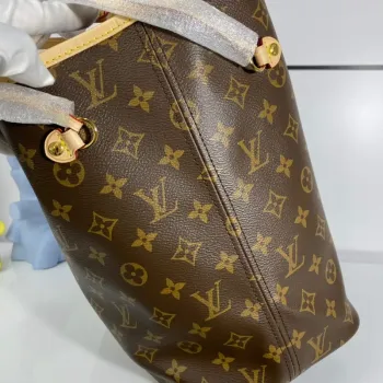 Louis Vuitton LV M41177 Neverfull MM Monogram Canvas Cerise Red