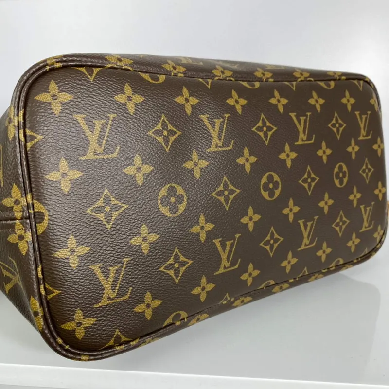 Louis Vuitton LV M40995 Neverfull MM Monogram Canvas Beige
