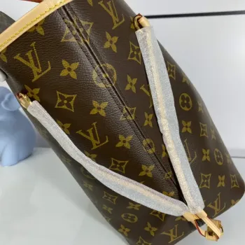 Louis Vuitton LV M40995 Neverfull MM Monogram Canvas Beige