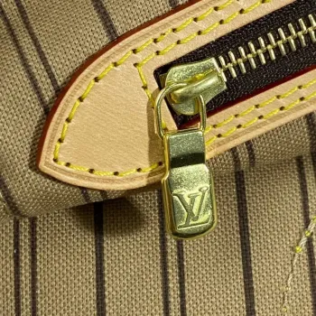 Louis Vuitton LV M40995 Neverfull MM Monogram Canvas Beige