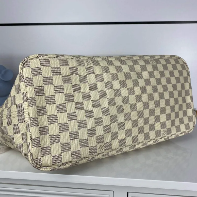 Louis Vuitton LV N41360 Neverfull GM Damier Azur Beige