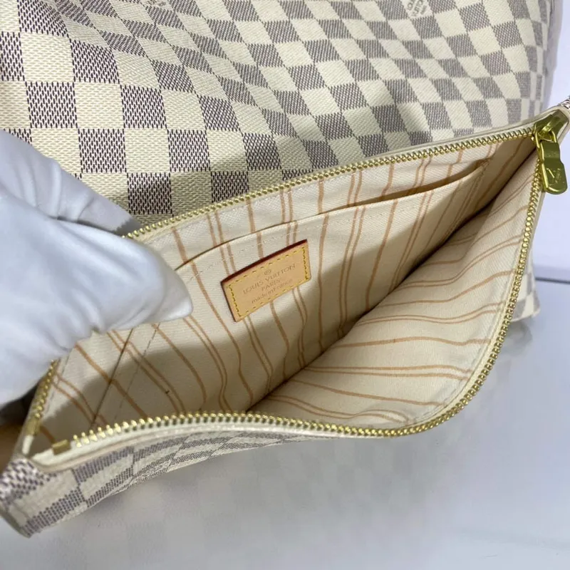 Louis Vuitton LV N41360 Neverfull GM Damier Azur Beige