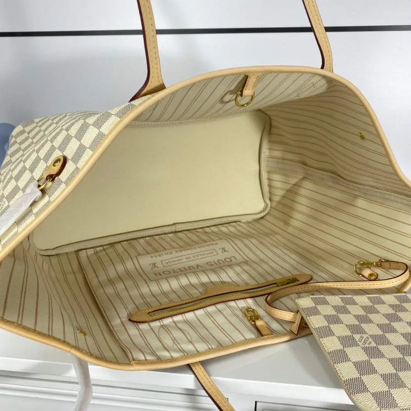 Louis Vuitton LV N41360 Neverfull GM Damier Azur Beige