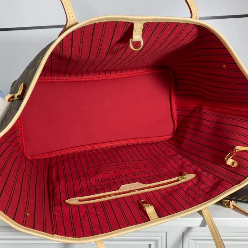 Louis Vuitton LV M40991 Neverfull GM Monogram Canvas Red