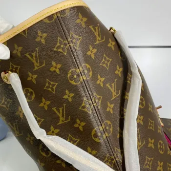 Louis Vuitton LV M41180 Neverfull GM Bag Monogram Canvas Pivoine Pink
