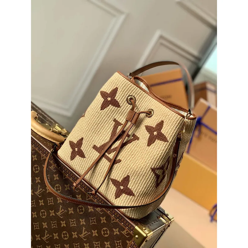 LV M57704 Louis Vuitton NéONOé MM Bag Apricot