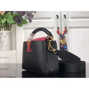 LV M59882 Louis Vuitton Capucines Mini BB Handbag Black