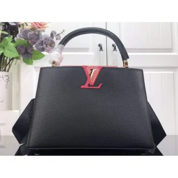 LV M59882 Louis Vuitton Capucines MM Handbag Black
