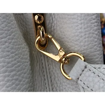 LV M59468 Louis Vuitton Capucines BB Handbag Snow White and Cedrat