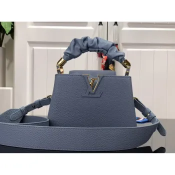 LV M58586 Louis Vuitton Capucines Mini BB Handbag Blue