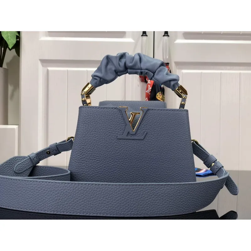 LV M58586 Louis Vuitton Capucines Mini BB Handbag Blue