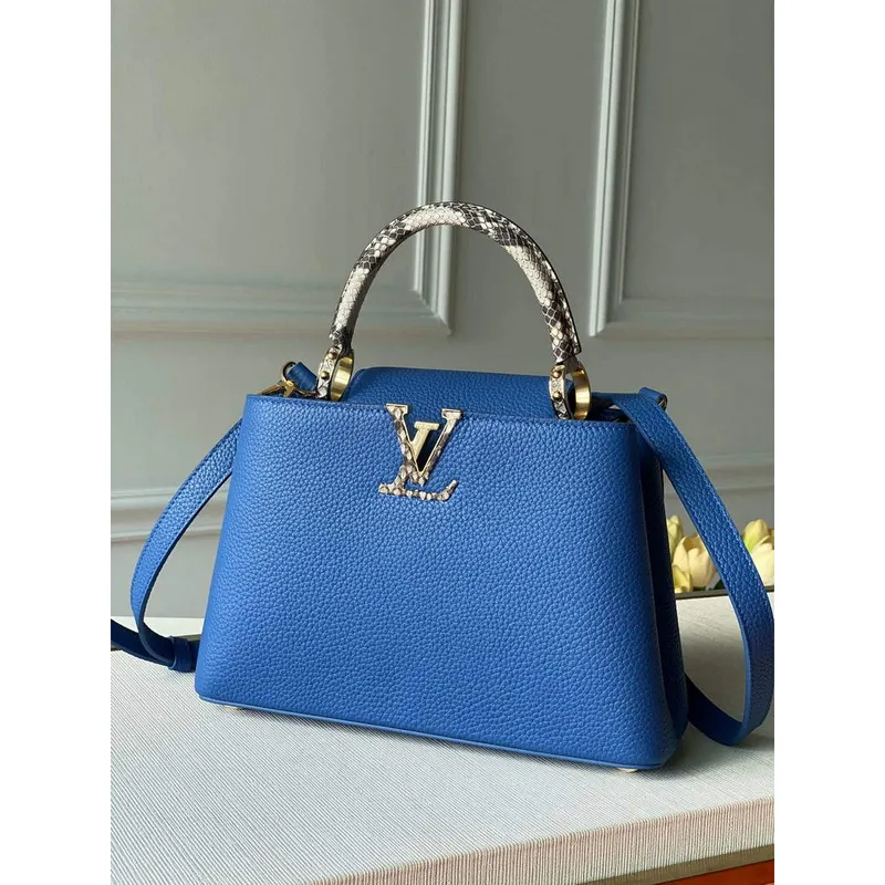 LV N98388 Louis Vuitton Capucines BB Handbag Blue