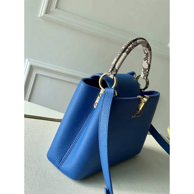 LV N98388 Louis Vuitton Capucines BB Handbag Blue