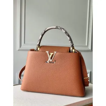 LV N97980 Louis Vuitton Capucines MM Bag Brown