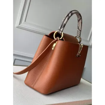LV N97980 Louis Vuitton Capucines MM Bag Brown