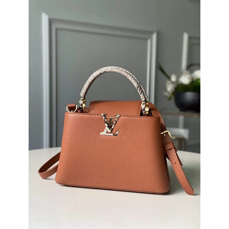 LV N97980 Louis Vuitton Capucines BB Handbag Brown