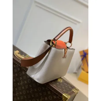 LV M57904 Louis Vuitton Capucines MM Handbag M57903 Apricot and Orange