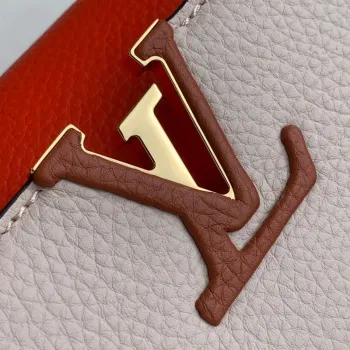LV M57904 Louis Vuitton Capucines MM Handbag M57903 Apricot and Orange