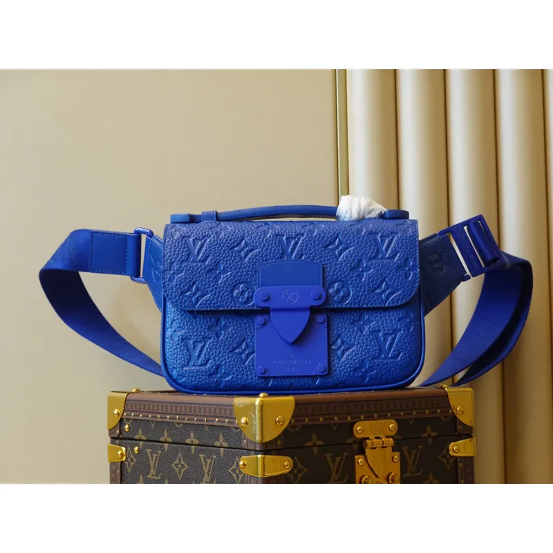LV Louis Vuitton M58487 S Lock Sling Blue