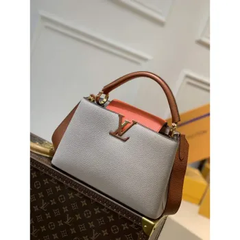 LV M57904 Louis Vuitton Capucines BB Handbag Apricot and Orange