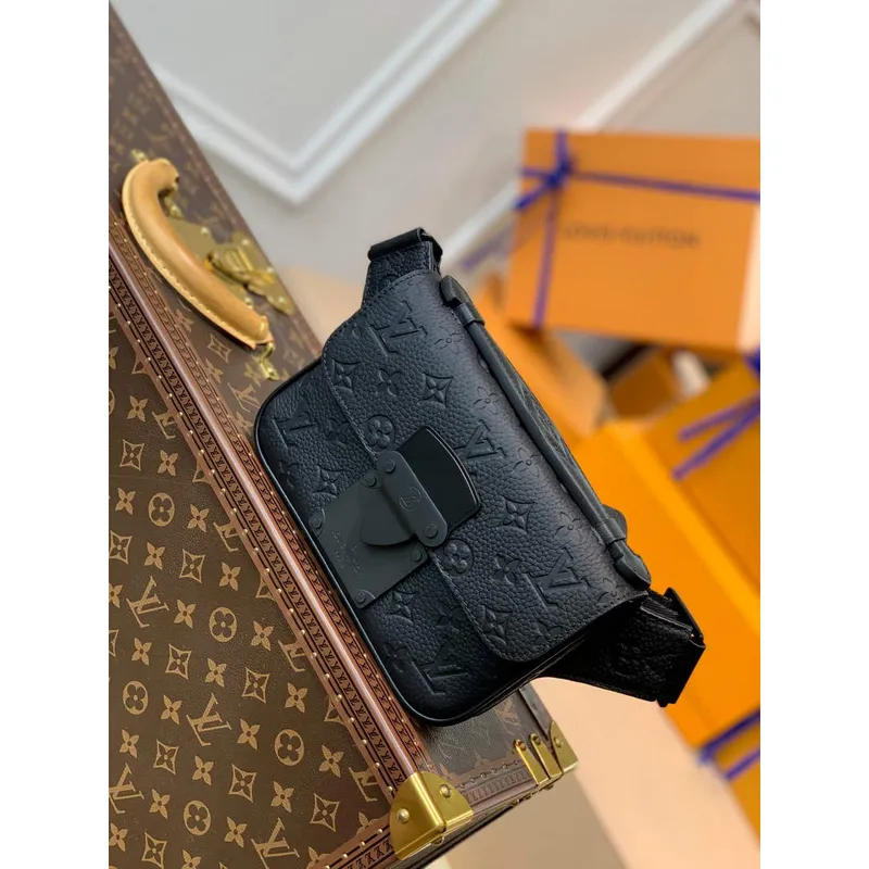 LV Louis Vuitton M58487 S Lock Sling Black