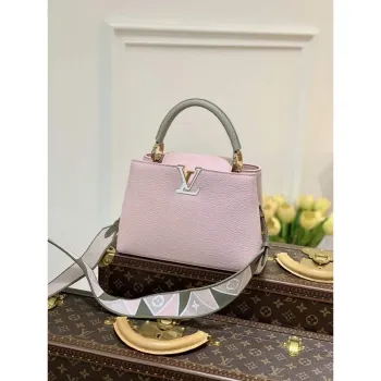 LV M59061 Louis Vuitton Capucines BB Handbag Rose Beige