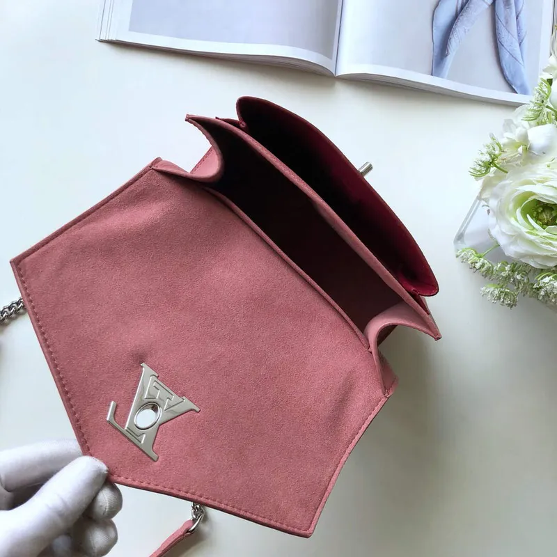 LV M56137 Louis Vuitton Mylockme Chain Bag Pink