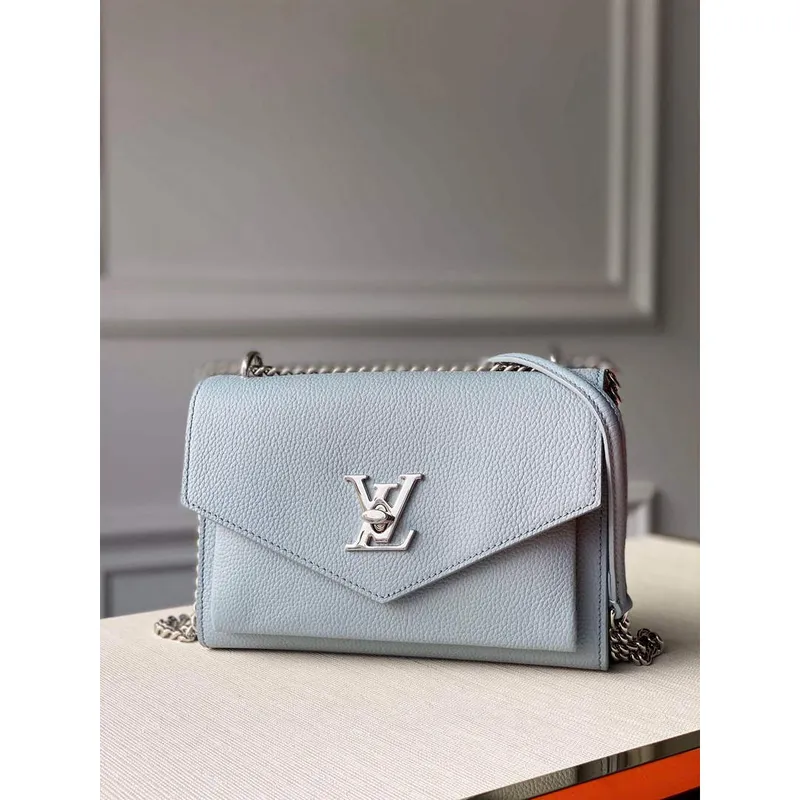 LV M56137 Louis Vuitton Mylockme Chain Bag Light Blue